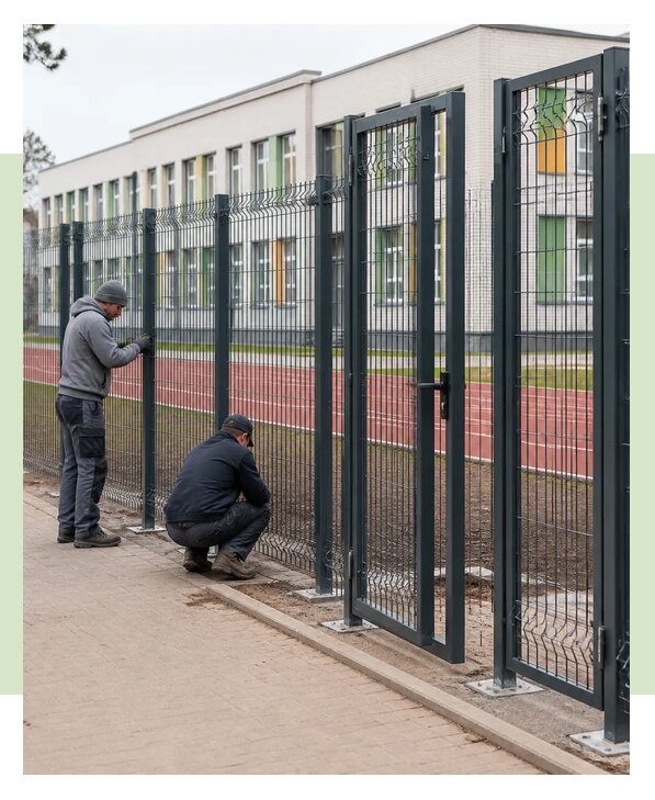 Монтаж ограждений для школ и учебных учреждений в Великом Новгороде